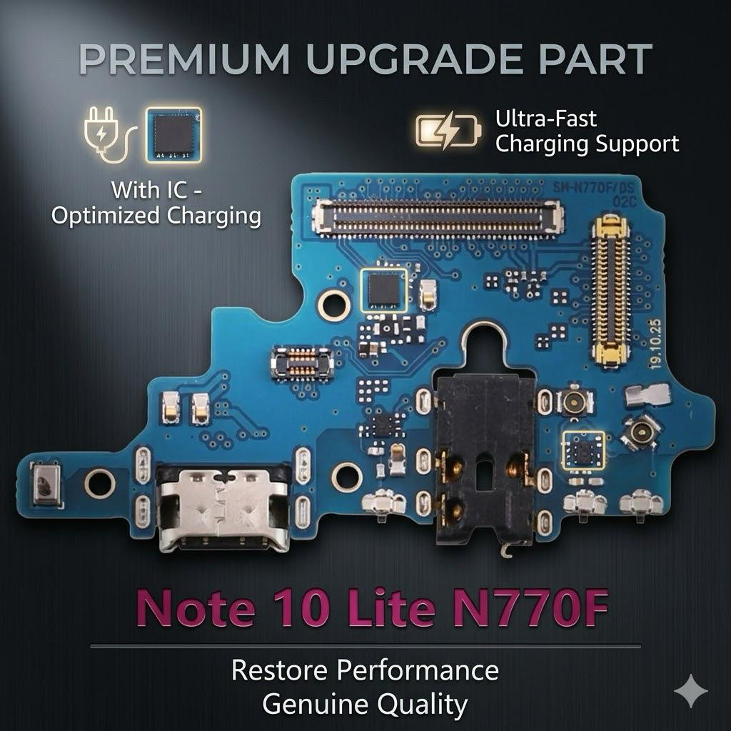 KRCB SAMSUNG NOTE 10 LITE N770F N770 IRM บอร์ดชาร์จพอร์ต USB ปลั๊กไมโครโฟน FLEX CABLE RIBBON