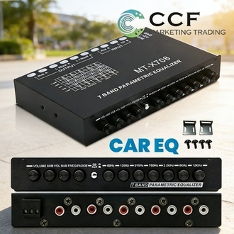เครื่องเสียงรถยนต์ 5-Band/7-Band Parametric Equalizer Preamp Tuner  พร้อมซับวูฟเฟอร์เอาต์พุตและความถ