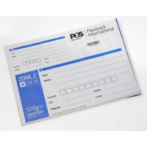 POS Flexipack International Prepaid Envelope Zone 2 Size M 500g
