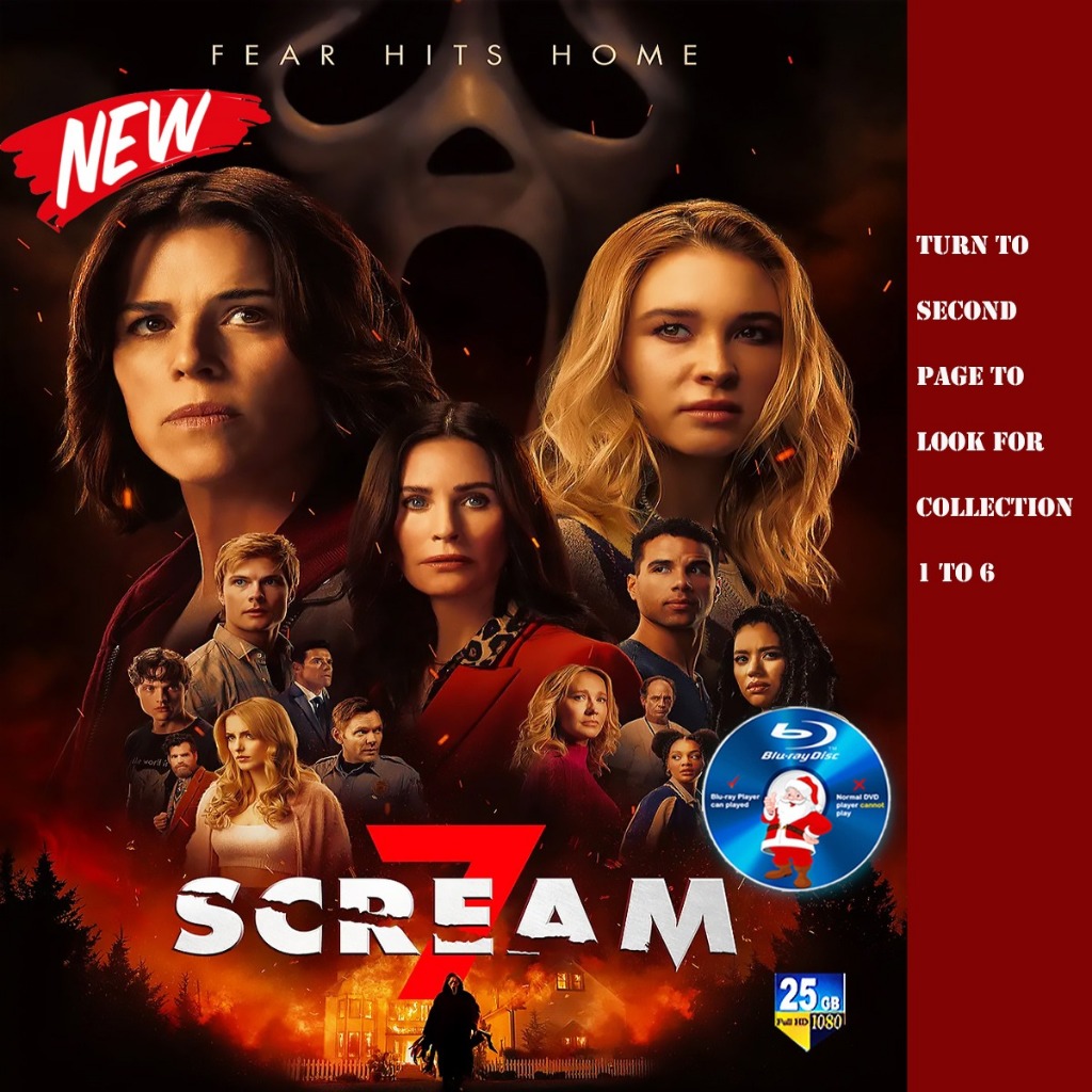 E-BLURAY SCREAM 7 SCREAM 1-6 คอลเลกชัน ENGLISH MOVIE