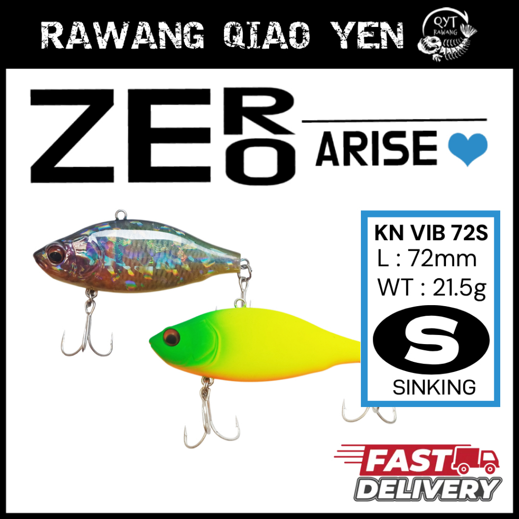 ZERO ARISE RIPPLE-ASH PRODUCTS Bb KN VIB 72S 72mm / 21.5g SINKING LURE