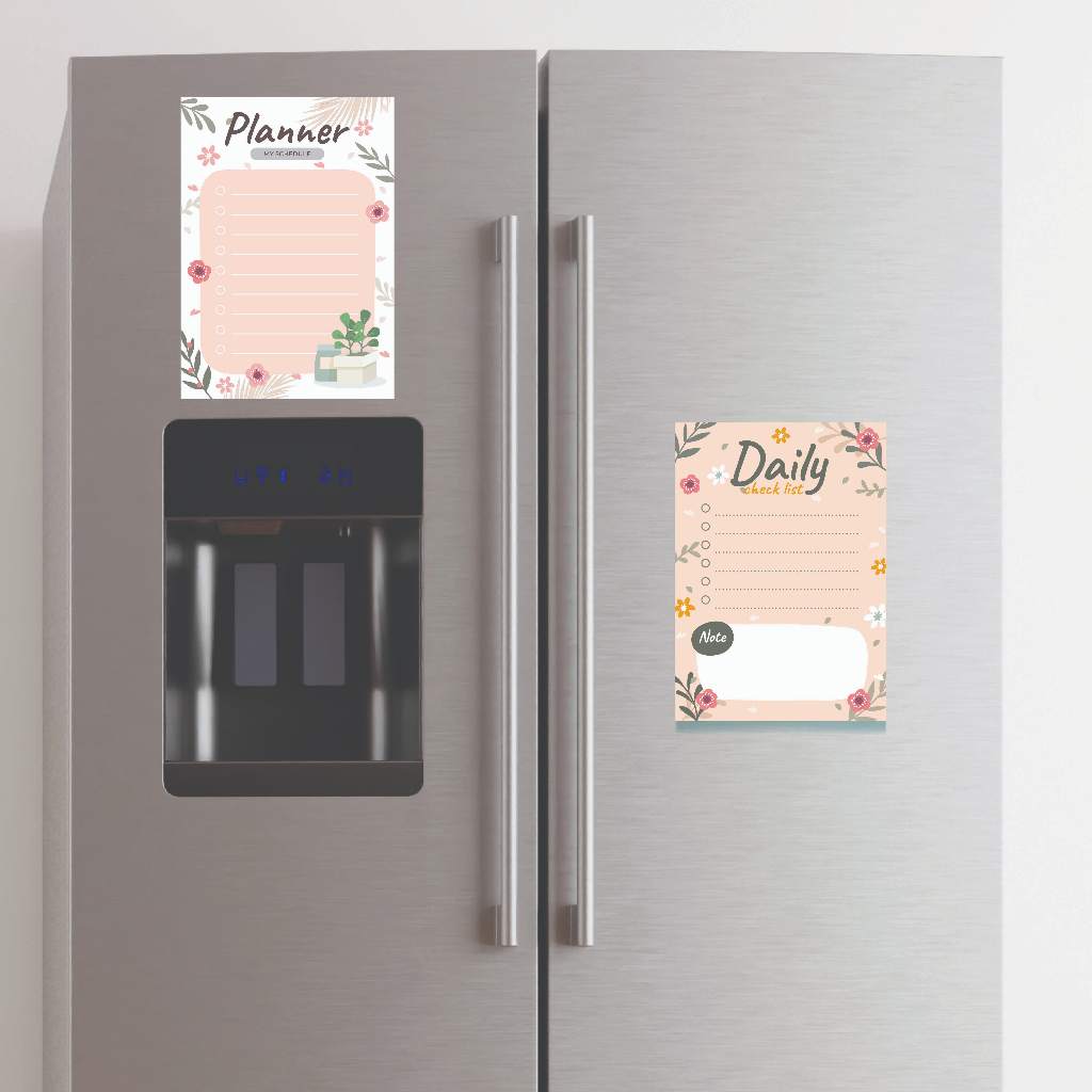 A4 ขนาด Magnetic Notepad Memo Planner เมนูสําหรับตู้เย็น Erasable นํากลับมาใช้ใหม่ได้