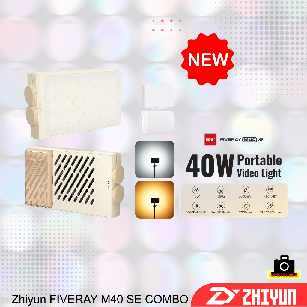 Zhiyun FIVERAY M40 SE แผงไฟ LED สองสี Combo