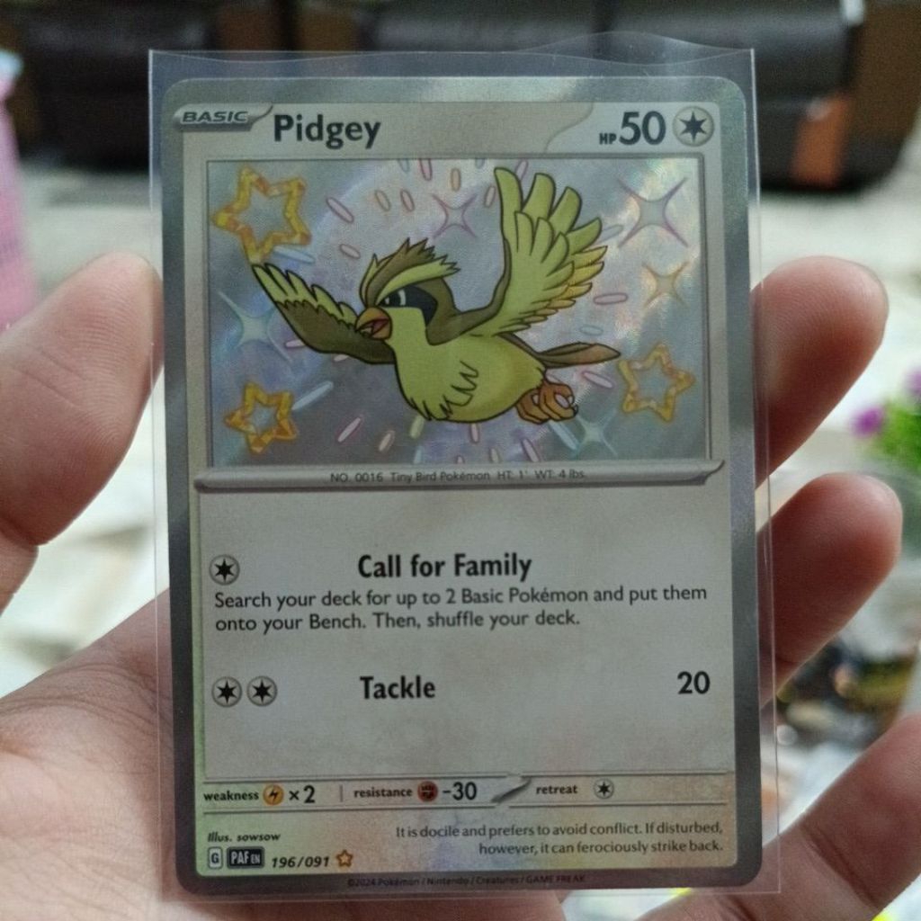 Pokemon TCG Pidgey Shiny Paldeen Fates