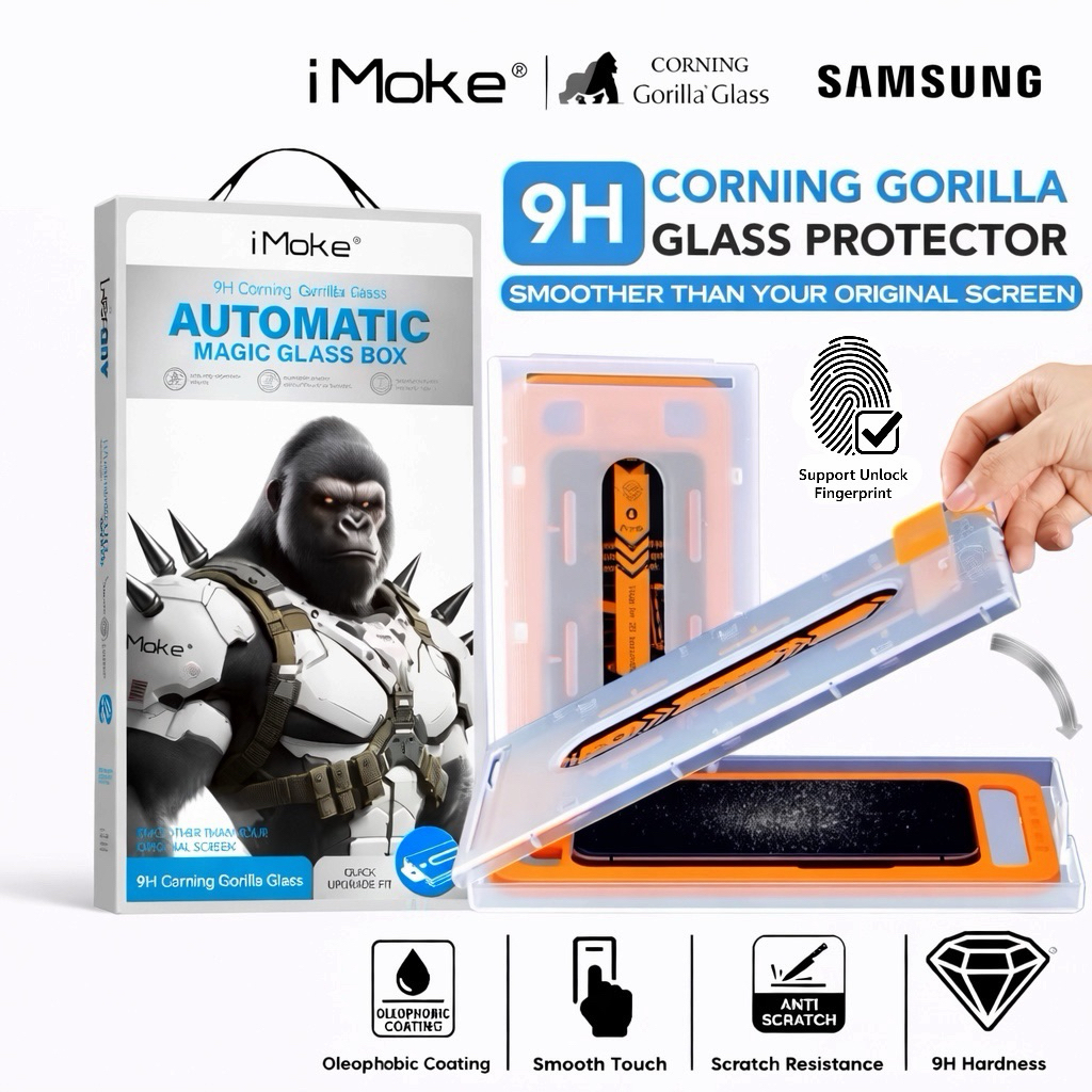 IMoke 9H Corning Gorilla กระจกนิรภัยสําหรับ Samsung Galaxy S26 Ultra/S25 Ultra/S24 Ultra/S22+/S24+/S
