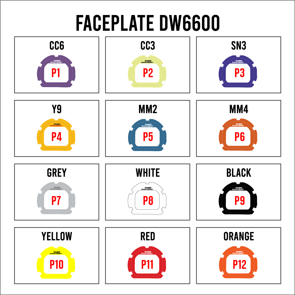 FACEPLATE DW6600 PRINTED + BACKLIGHT