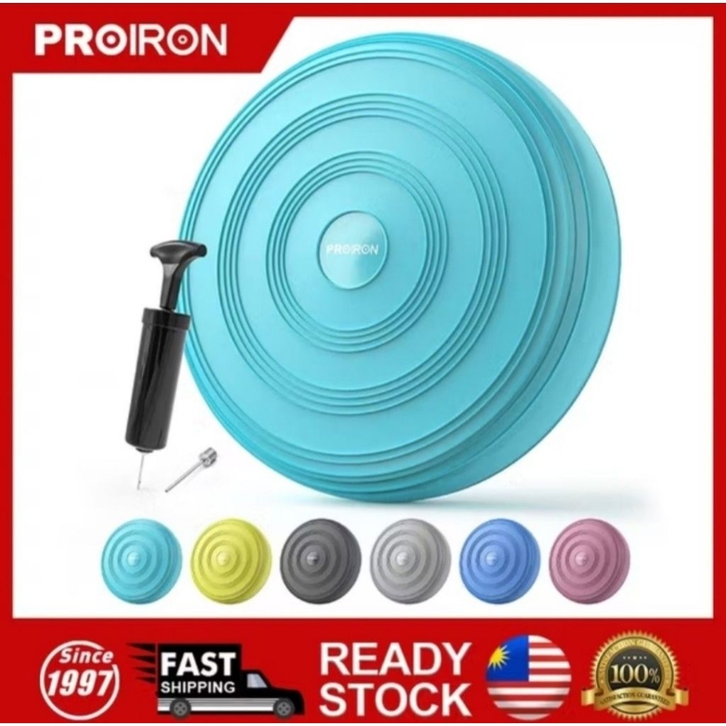 PROIRON Blue Fitness Wobble Cushion Inflatable Air Stability