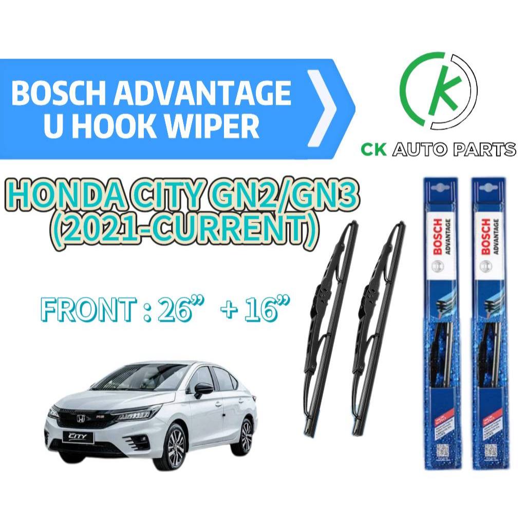 BOSCH ADVANTAGE U HOOK WIPER SET สําหรับ HONDA CITY GN2/GN3 (26"+16")