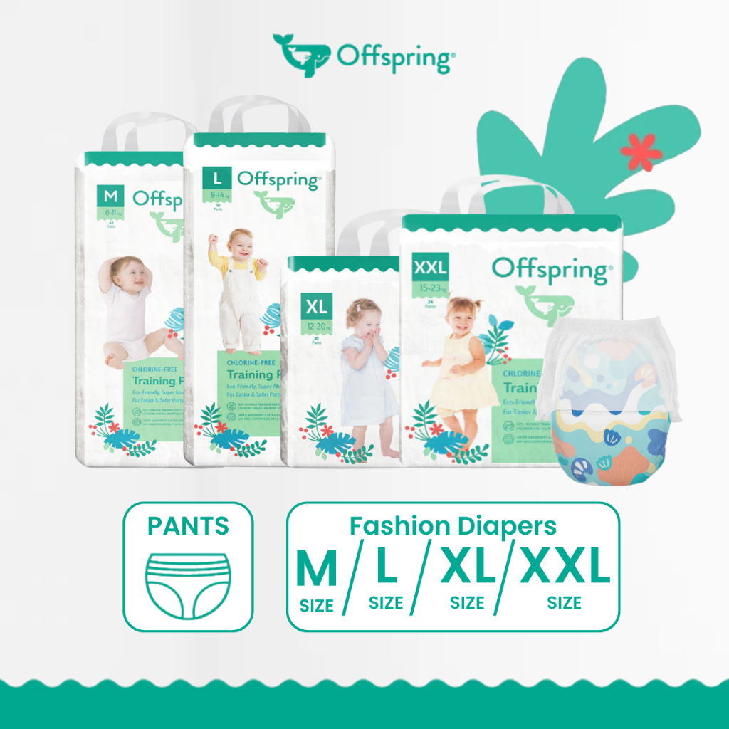 OFFSPRING Fashion Diapers - Pant (M22s / M42s / L18s / L36s / XL30s / XXL24s)