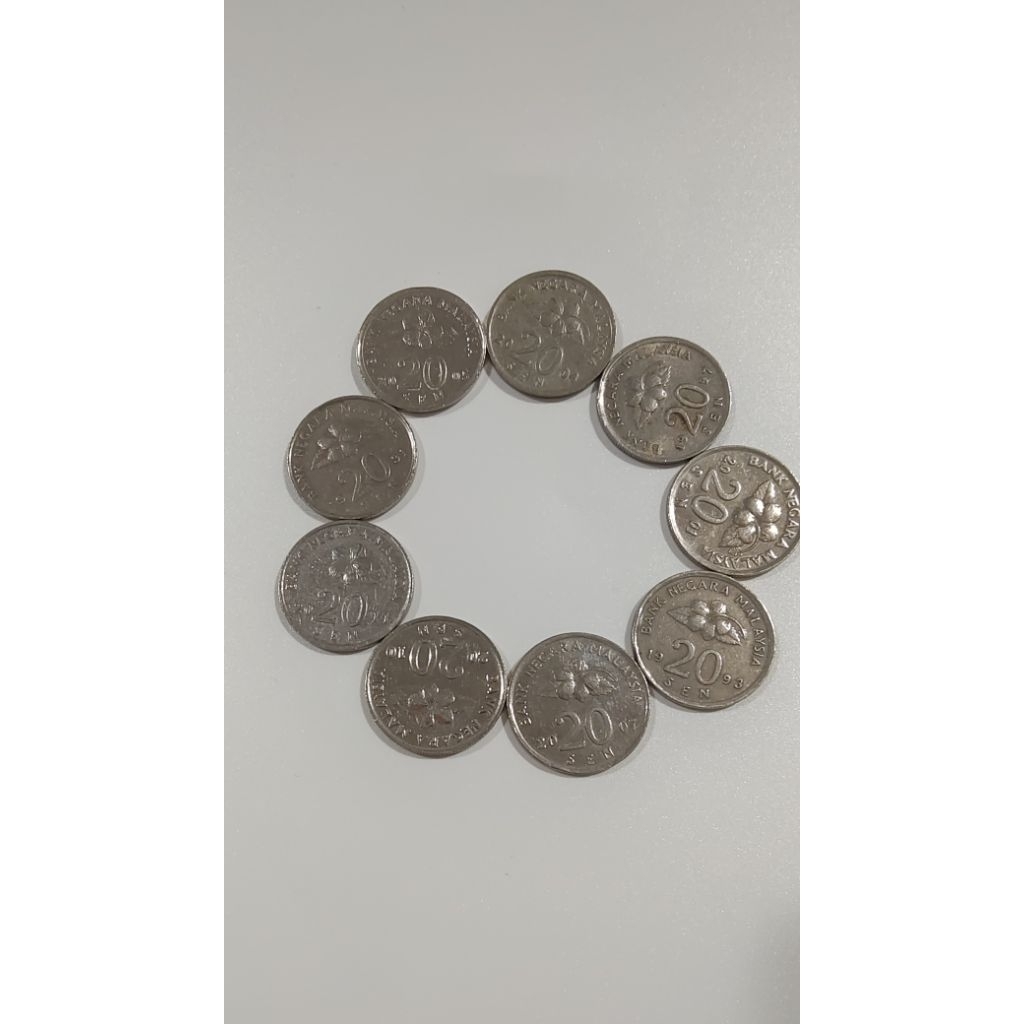 Malaysia Series 20Sen Coin马JTEL Series 20Sen Linen (Sen) ระดับมาเลเซีย