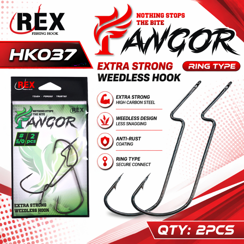 REX HK037 2pcs Mata SP Hook Silencer Hook Weedless Hook Matakail l Soft Plastik Casting Harun Toman 
