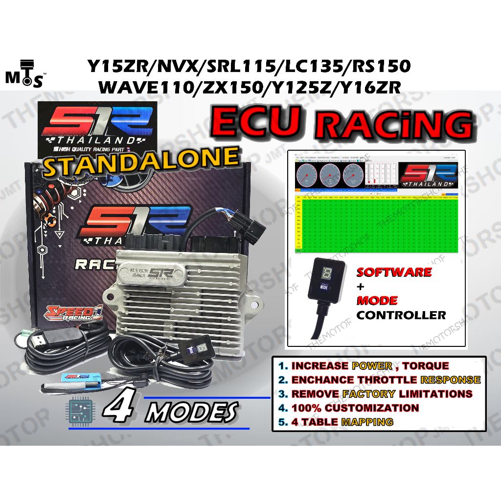 👍S1R RACING ECU 2D MAPPING QUICKSHIFT Y15ZR Y16ZR RSX150 RS150 LC135 V1-V8 FI SRL115 ZX150 NVX155 Y1