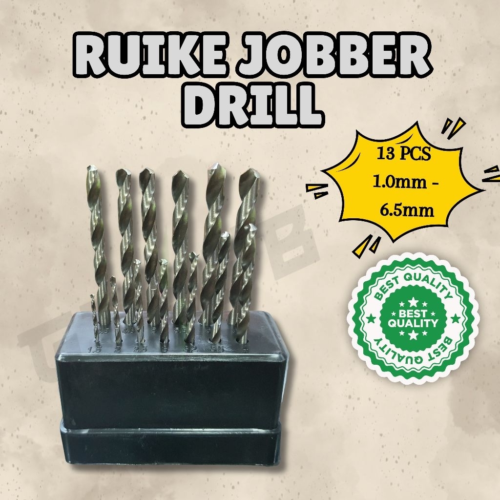 RUIKE JOBBER DRILL 13PCS 1.0MM-6.5MM