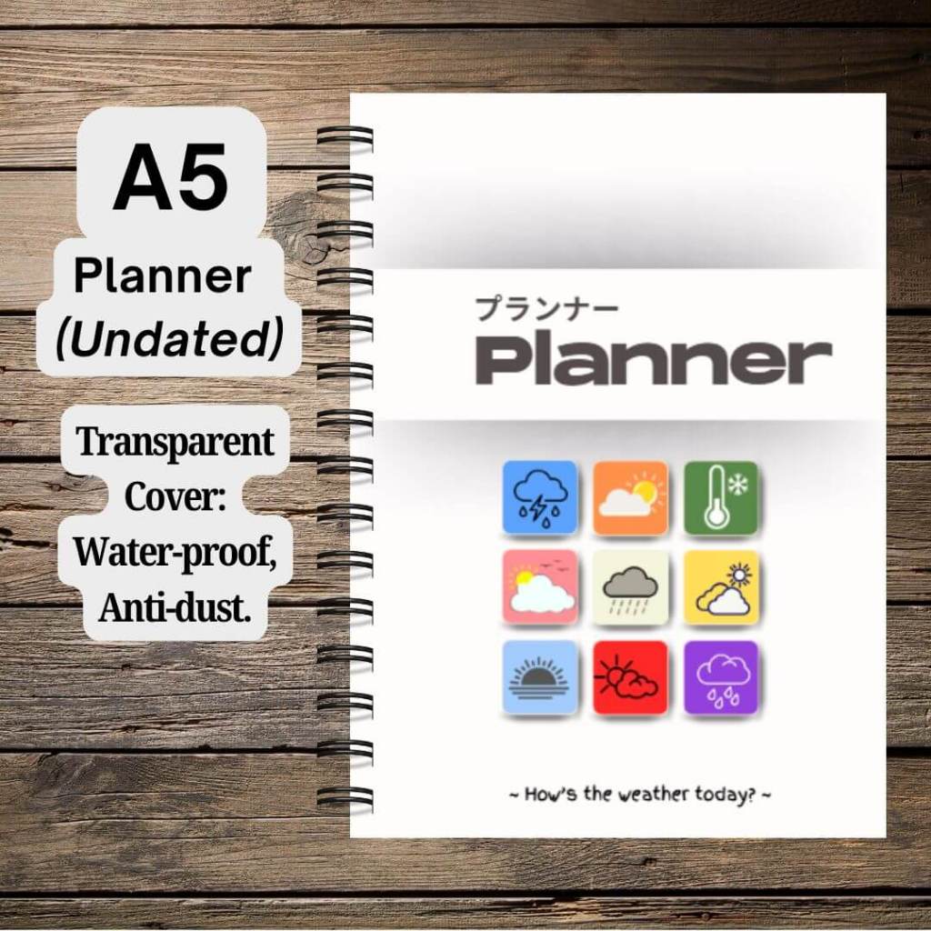 A5 Planner Book 2026 (Undated), Weekly Planner, Planner รายเดือน, Book Planner ความงาม