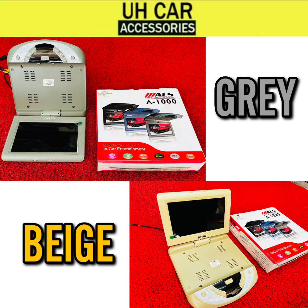 10 INCH Universal Honda Toyota Perodua Proton Tft Led Flip Down Roof Monitor สีเบจสี