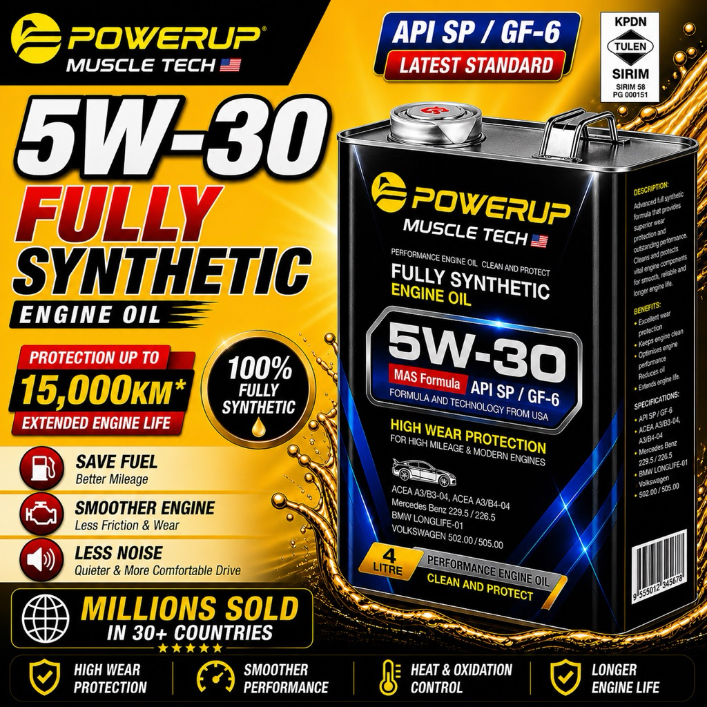 POWERUP 5W-30 น้ํามันเครื่อง Power Up with MAS Formula Synthetic SN-CJ4