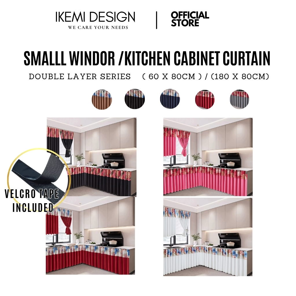 IKEMIDESIGN KCC30-KCC38 NEW SERIES ผ้าม่านห้องครัว / ผ้าม่านตู้ / ตู้ Langsir Dapur