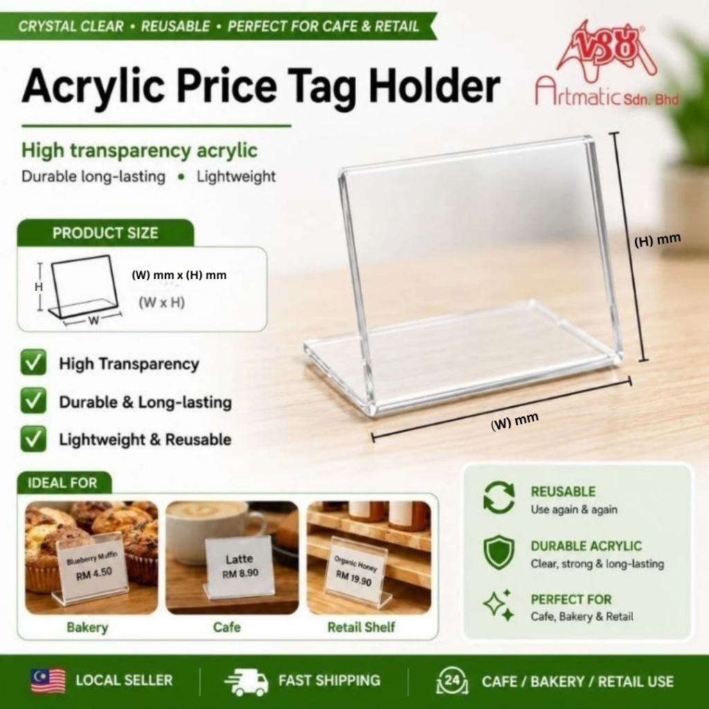 ARTMATIC Price Tag ที่วางโชว์, ป้ายชื่ออะคริลิค / Akrlik Price Tag