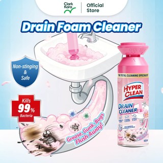 HYPERCLEAN Kitchen & Toilet Sink Drain Foam Cleaner | Pipe Dredging Clean Choke Sink Cleaner | Deodorizing & Sterilizing