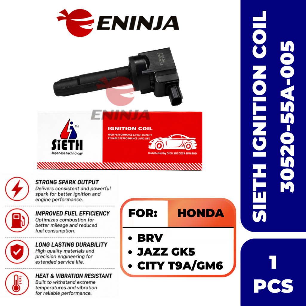 SIETH คอยล์จุดระเบิดสําหรับ Honda Brv/ Jazz GK5/ City T9A (30520-55A-005)