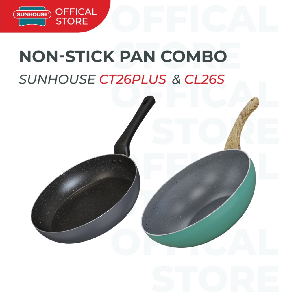 [SG] กระทะ Sunhouse non stick คอมโบ CT26PLUS +CL26S
