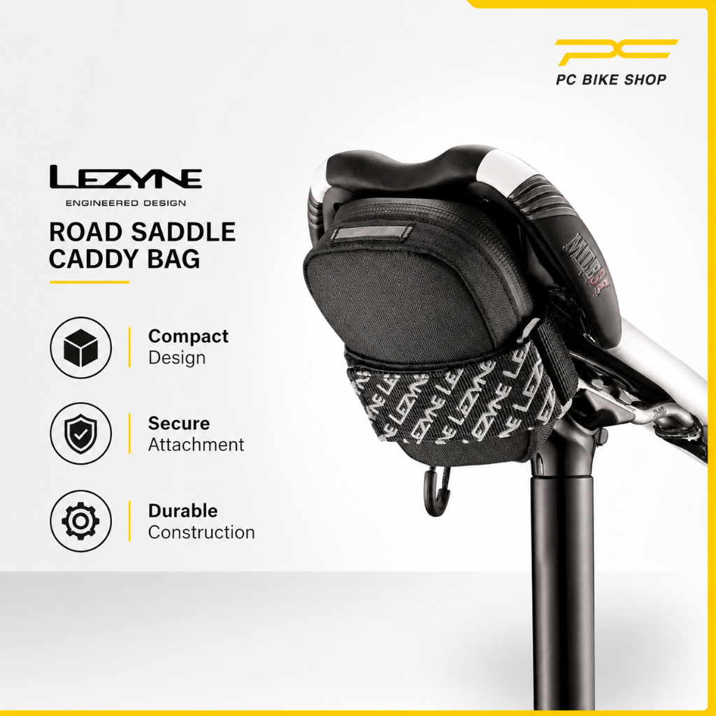 LEZYNE แผนที่ CADDY CYCLING SADDLE BAG จักรยานขี่จักรยานจักรยาน Basikal Alat Repair Bag อุปกรณ์ตกแต่งกระเป๋าพระ纳包防水