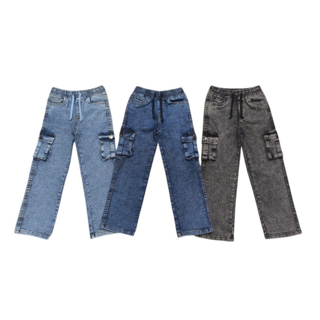 Budak Baggy Denim Cargo Slack Pants