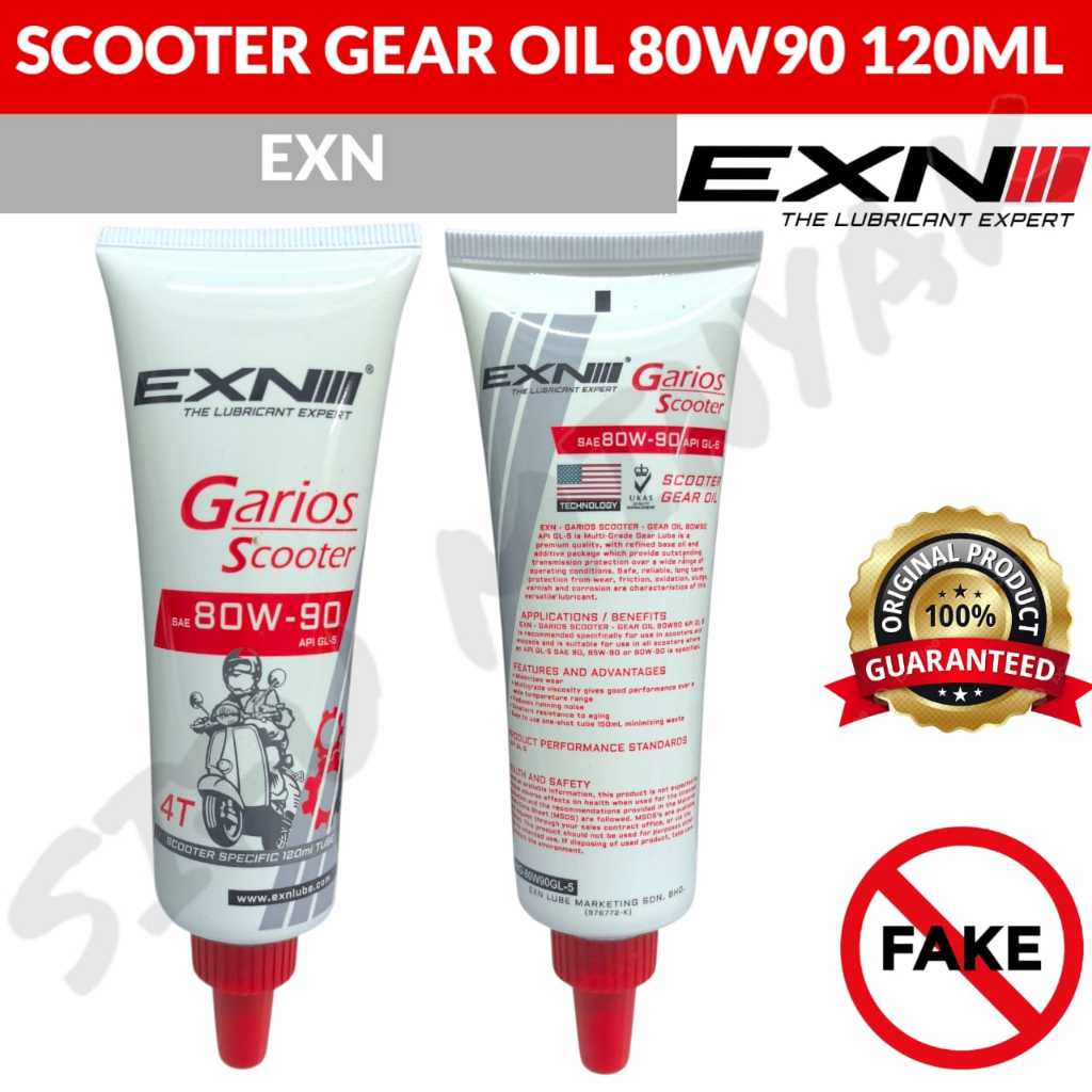 ซื้อ 10 ฟรี 1 รายการ EXN GARIOS GEAR OIL 80W90 SCOOTER GEAR OIL 120ML MINYAK GEAR EXN 0.12L