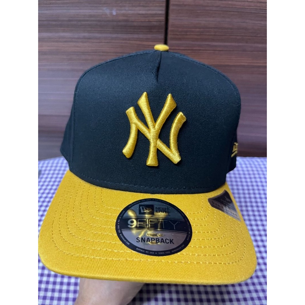 NE 950A NYY Mustard 2Tone หมวกเบสบอล Snapback ปรับได้