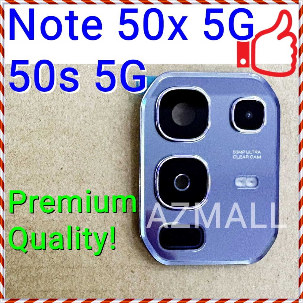 (เปลี่ยนกระจกแตก) ใหม่กรอบฝาครอบเลนส์กล้องด้านหลัง Infinix Note 50x 5G 50s / X6857B X6857 X6870