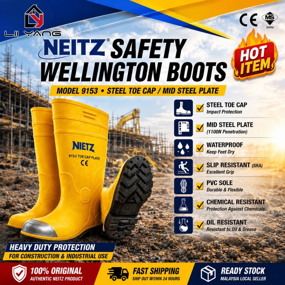 NIETZ Heavy Duty Safety Boots Safety Wellington