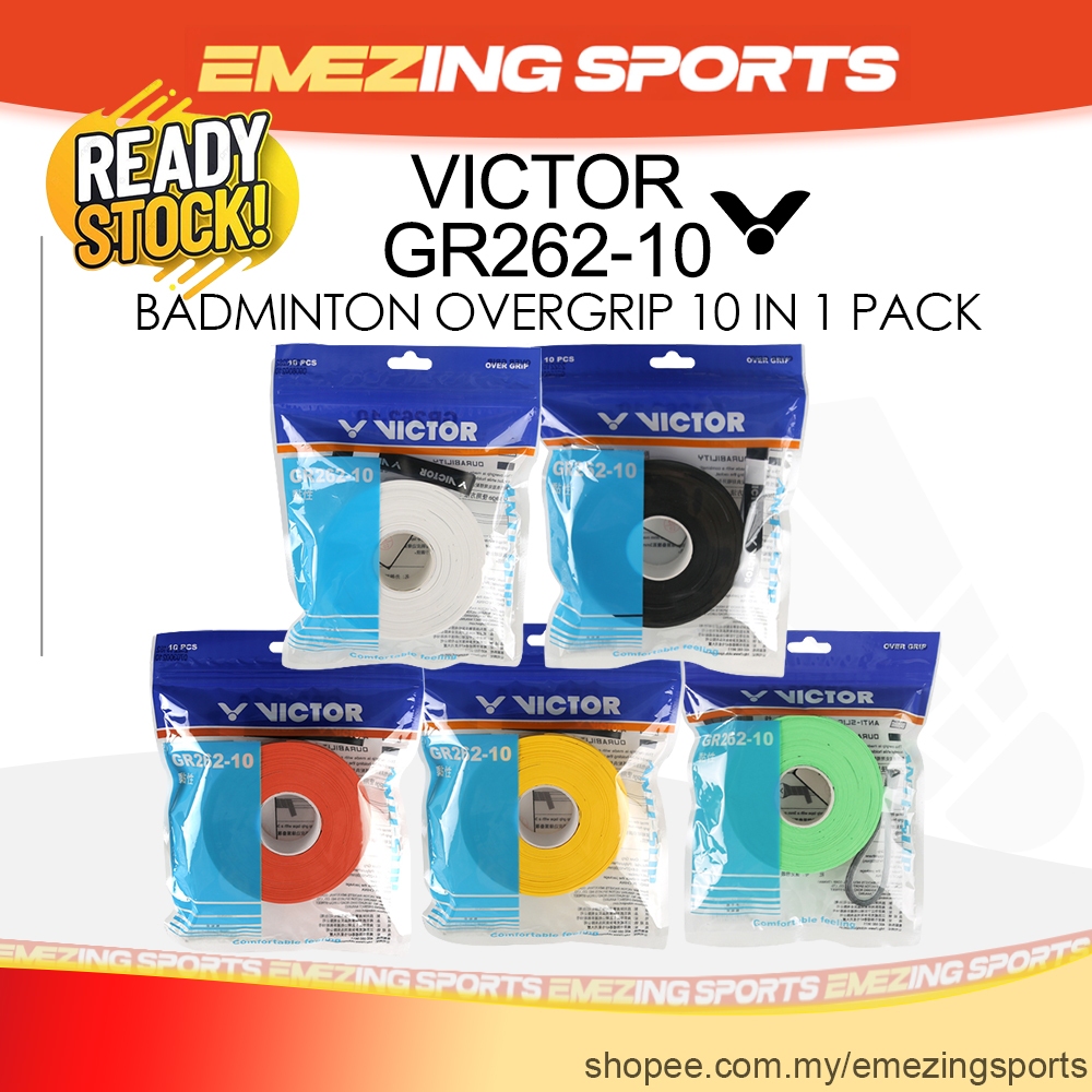 Victor GR262-10 Badminton Overgrip 10 IN 1 Pack - GR262 GR 262 Grips Over Grip