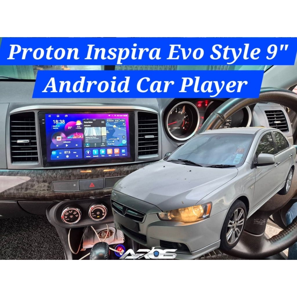 [V2] Mitsubishi Lancer GT/GTE/EVOLUTION X/Sportback Proton Inspira Evo X Rockford สไตล์ 9 นิ้ว Andro
