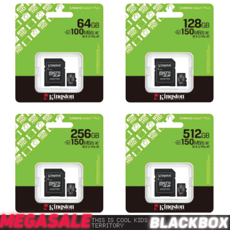 การ์ดหน่วยความจํา Kingston Canvas Select Plus microSD 64GB / 256GB