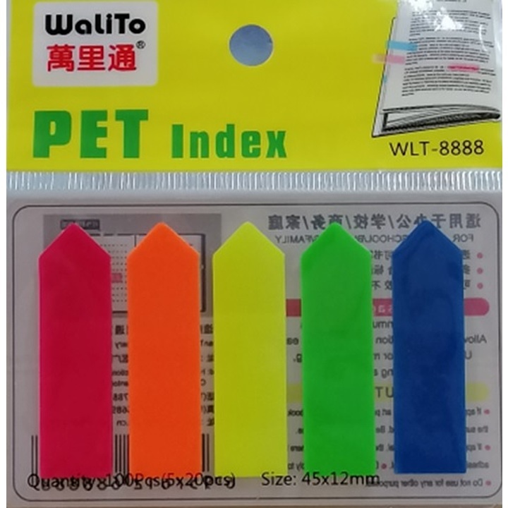 Walito Pet Index Arrow เทปธง WLT-8888 45x12mm (5x20pcs)