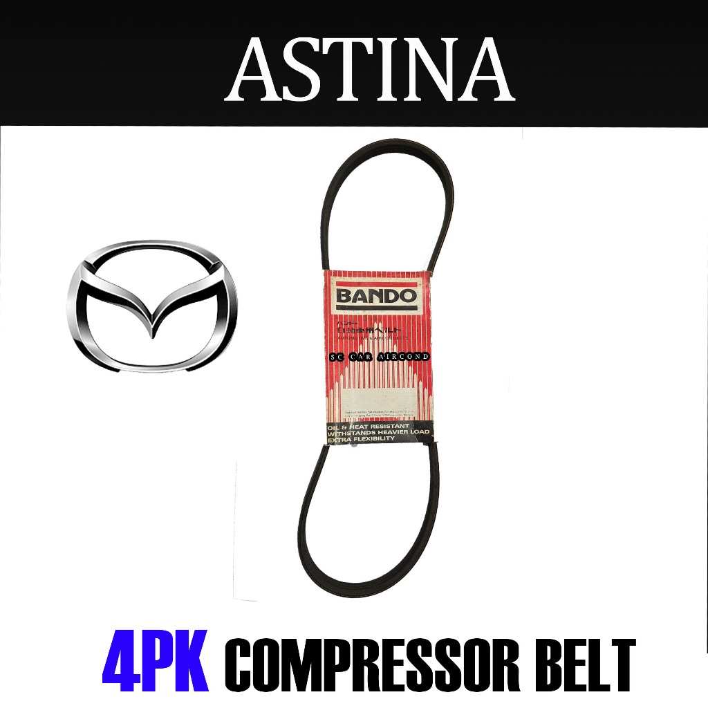 MAZDA ASTINA 4PK 890 BANDO NEW COMPRESSOR BELT (CAR AIRCOND PARTS)