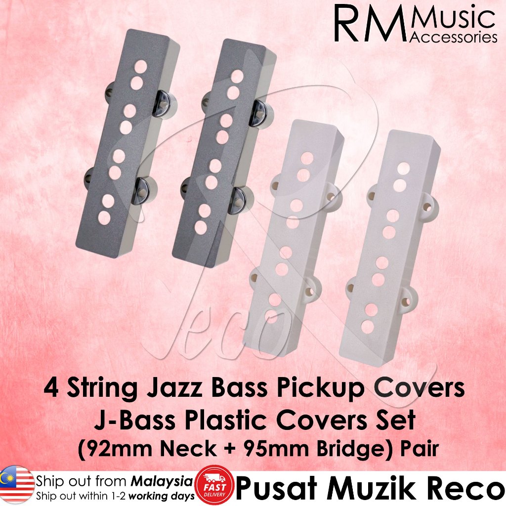 RM 4 String Jazz Bass กีตาร์ Pickup ครอบคลุมรู 92 มม.คอ 95 มม.สะพาน J-Bass ปลอกเปลี่ยน Gitar Part Re