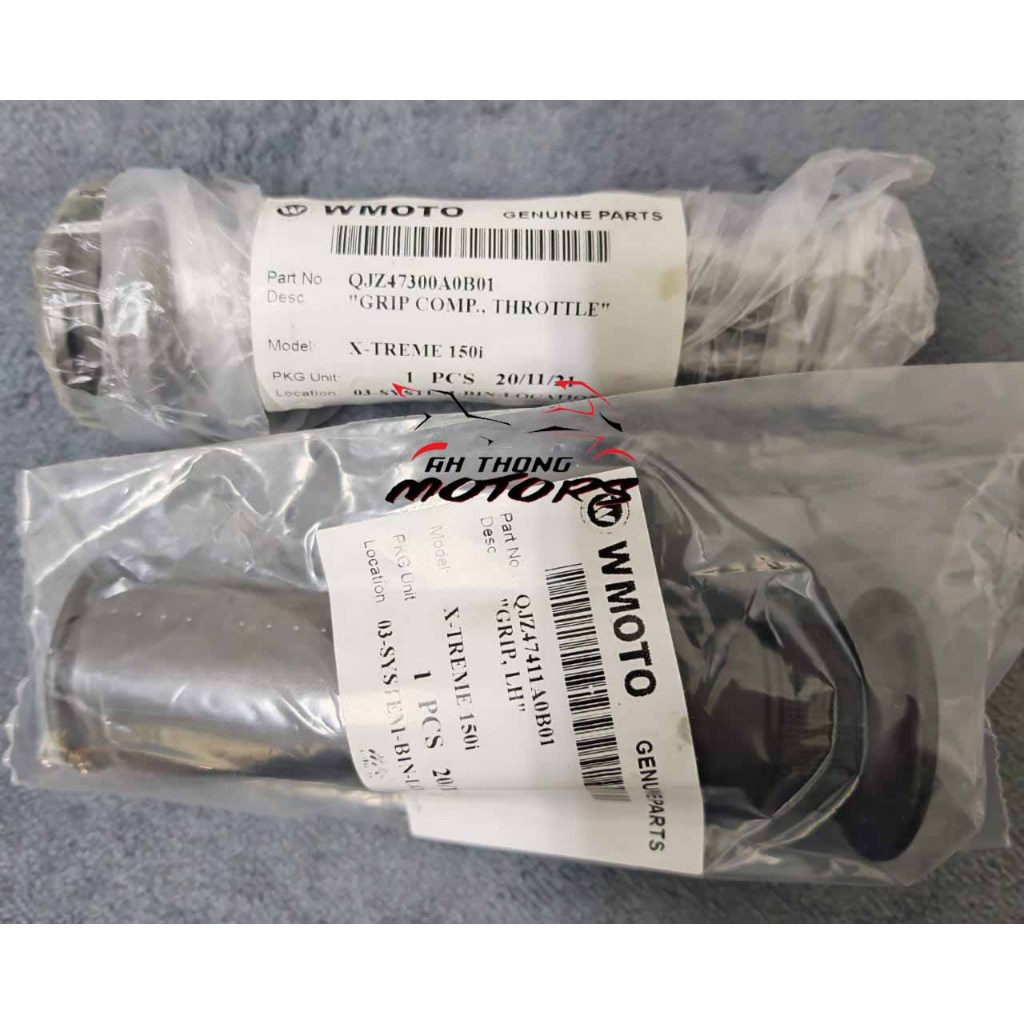 WMOTO X-TREME150i Handle Grip LH หรือ RH (1 ชิ้น) อะไหล่ -QJZ47411A0B01 LH/KIRI -QJZ47300A0N01 RH/KA