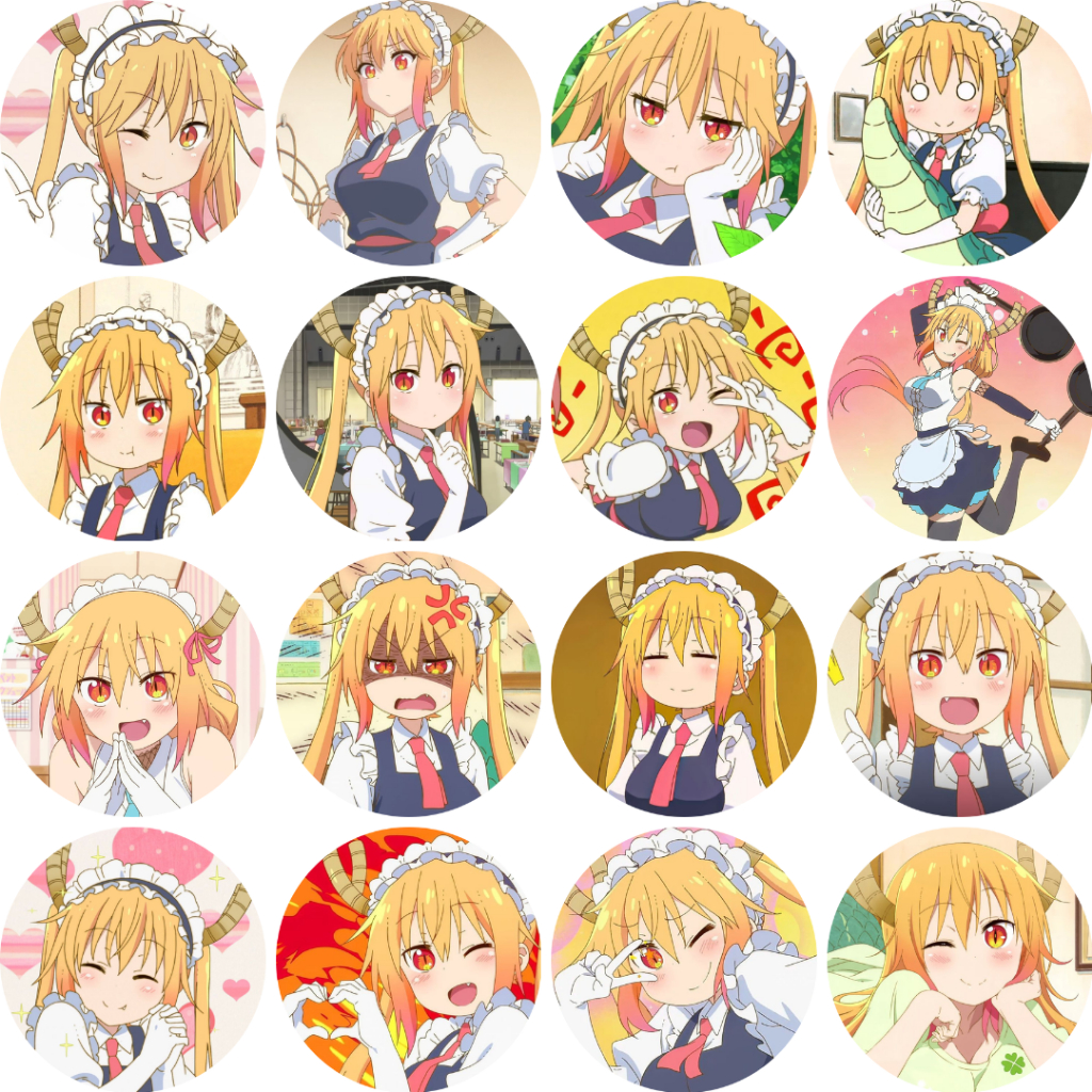 Miss Kobayashi Maid Dragon Tohru Button Badge 58mm