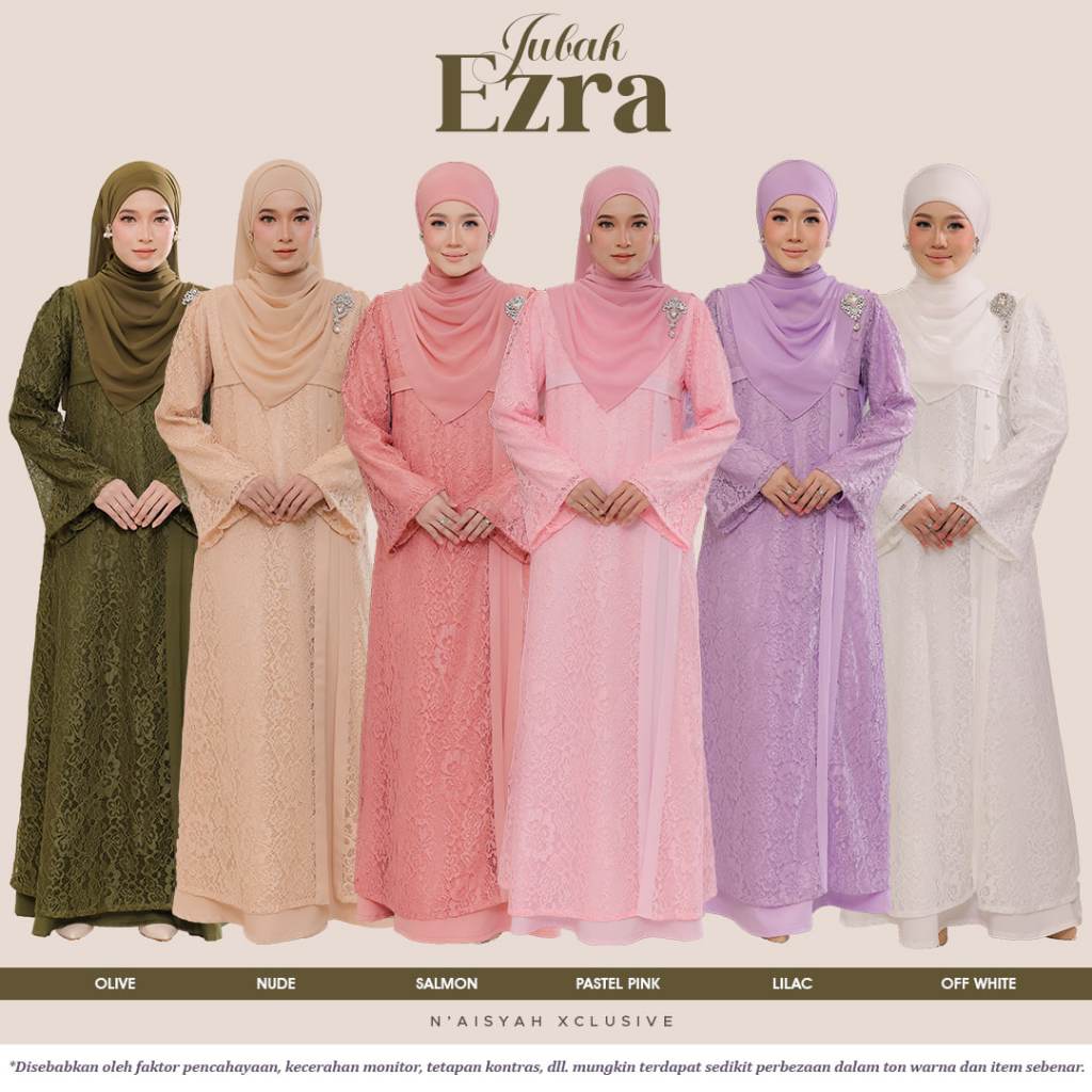 [JUBAH EZRA]- NASYAH XCLUSIVE DAPAT SEKALI SHAWL LACE