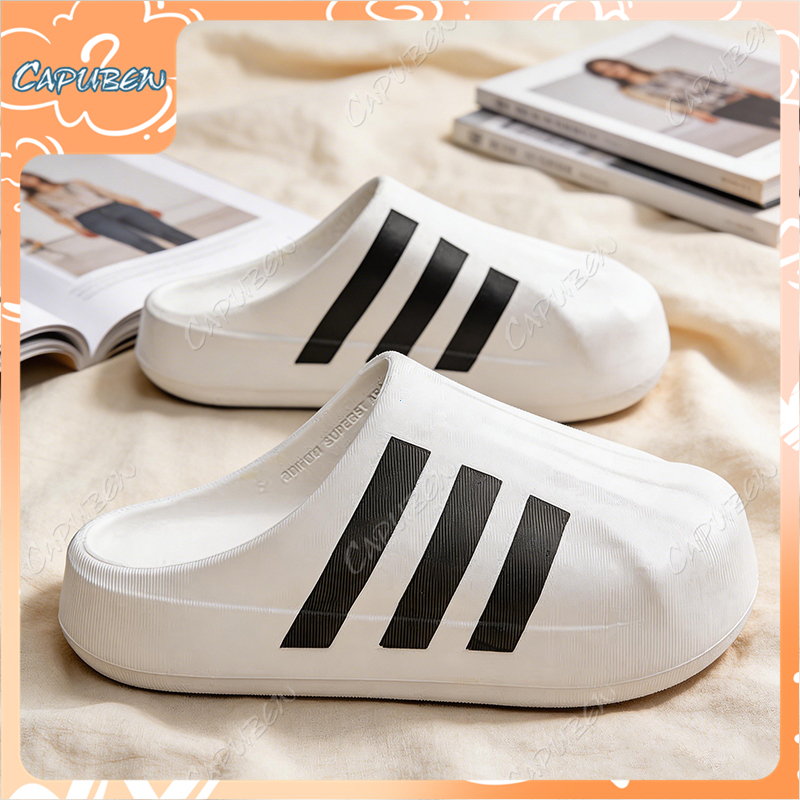 CAPUBEW รองเท้าแตะเกาหลีสําหรับผู้หญิง Soft Sandal Perempuan น้ําหนักเบา Anti-Slip Walking รองเท้ารองเท้าแตะสําหรับชาย Unisex
