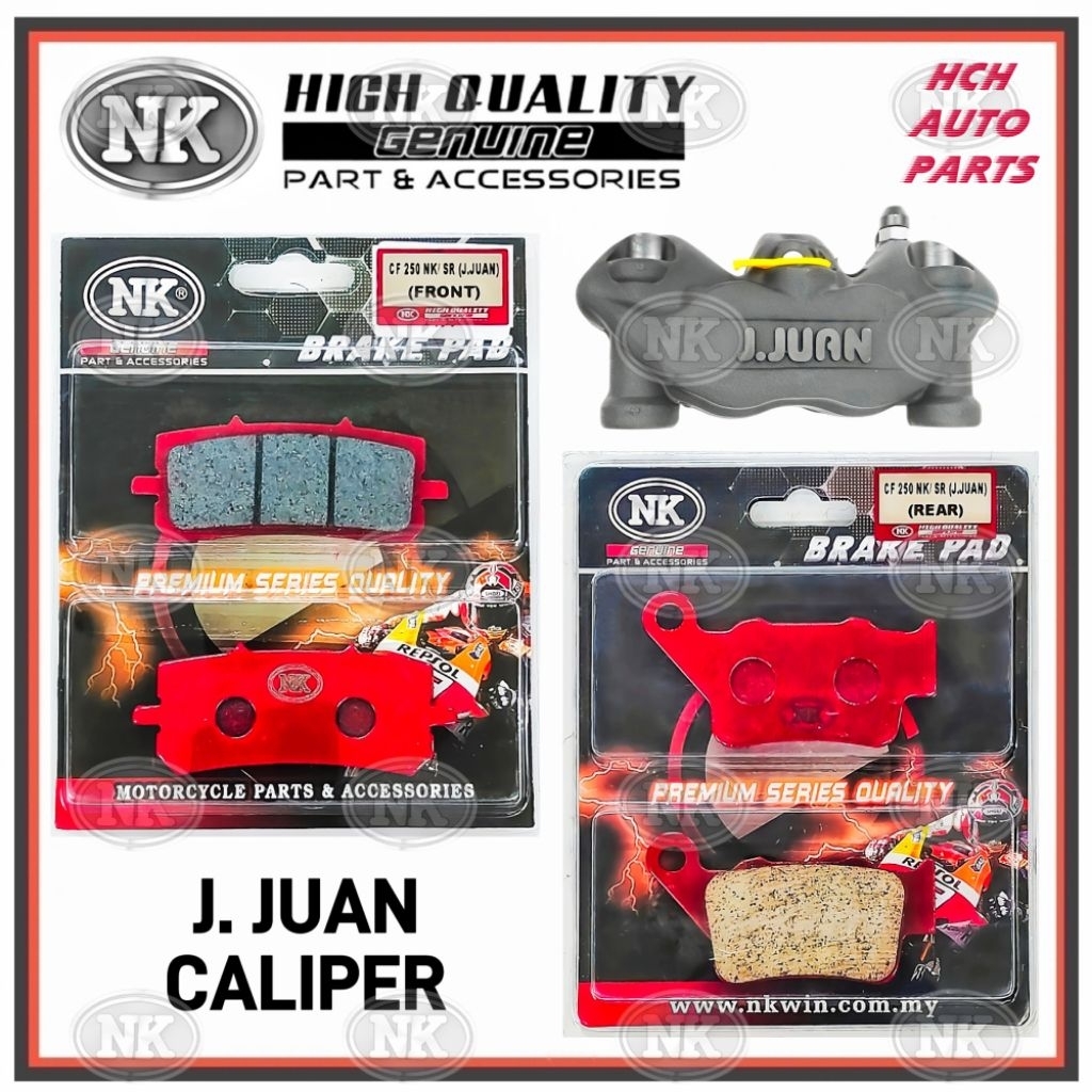 ผ้าเบรก (FRONT & REAR) - CFMOTO - CF 250NK/ 250SR - J. JUAN/ HANGTE/ KAILING TYPE CALIPER (NK)