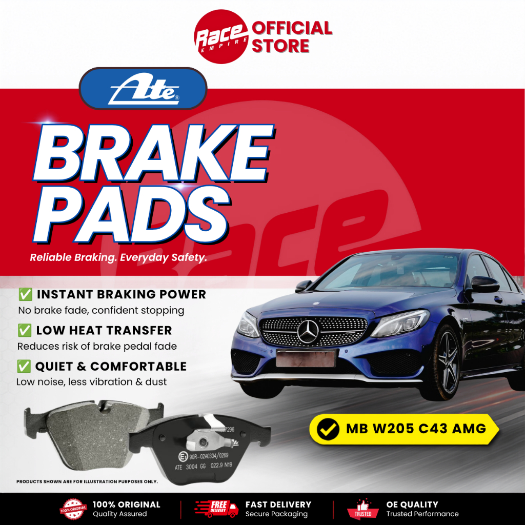 ATE ผ้าเบรคหน้า - MB W205 C43 AMG19,W213 E30016,W213 AMG E43,X253 GLC200,GLC250