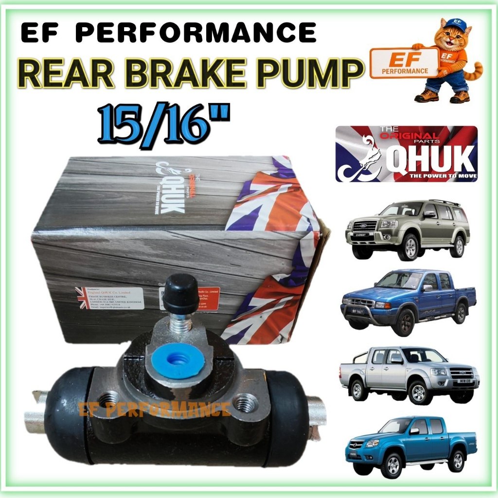 QHUK ปั๊มเบรกด้านหลัง 15/16" FORD RANGER WL T4 EVEREST MAZDA BT50 FIGHTER CWF-UH71 UH71-26-610 ซ้ายข