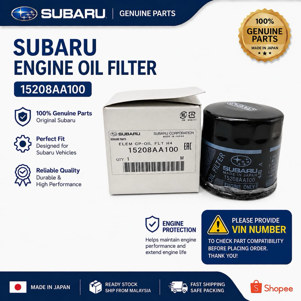 [UNCLE SPARE PART] SUBARU EJ20 EJ25 VN5 TOYOTA GR86 ENGINE OIL FILTER - SUBARU