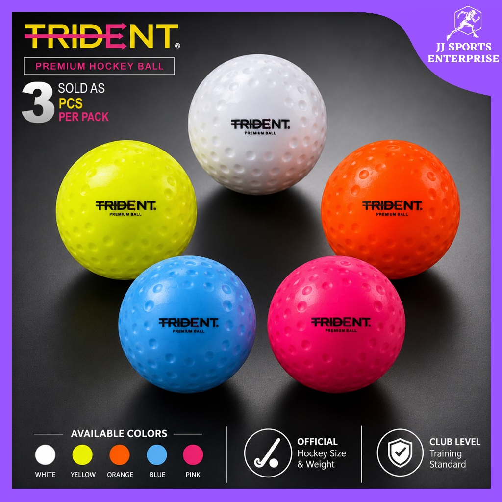 Trident Premium Dimple Hockey Ball Bola Hoki Hoki Bola Dimple Bola Hoki Latihan