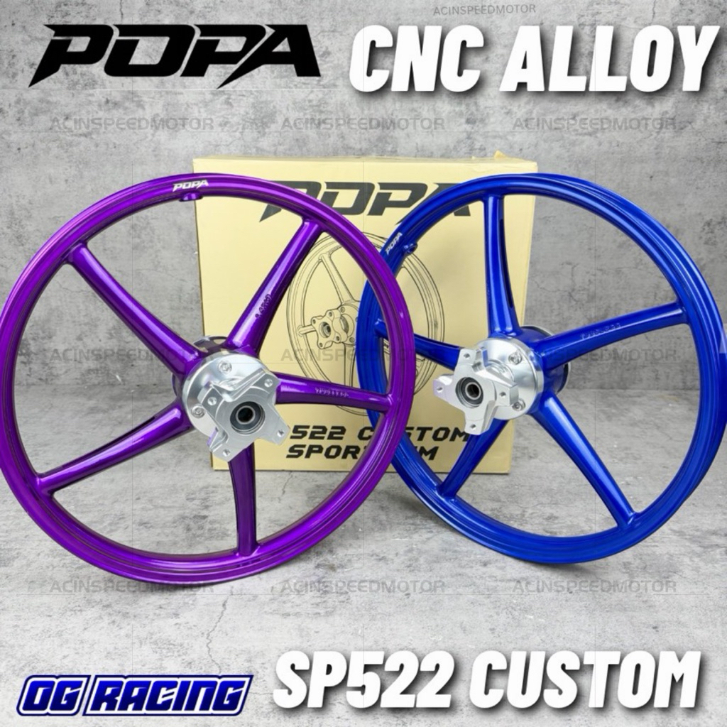 POPA SP522 CUSTOM HUB RIM 1.4/1.4x17 Y15ZR Y16/ SP522 CUSTOM HUB สีม่วง Merah สีเขียว Biru/ SP522 CU