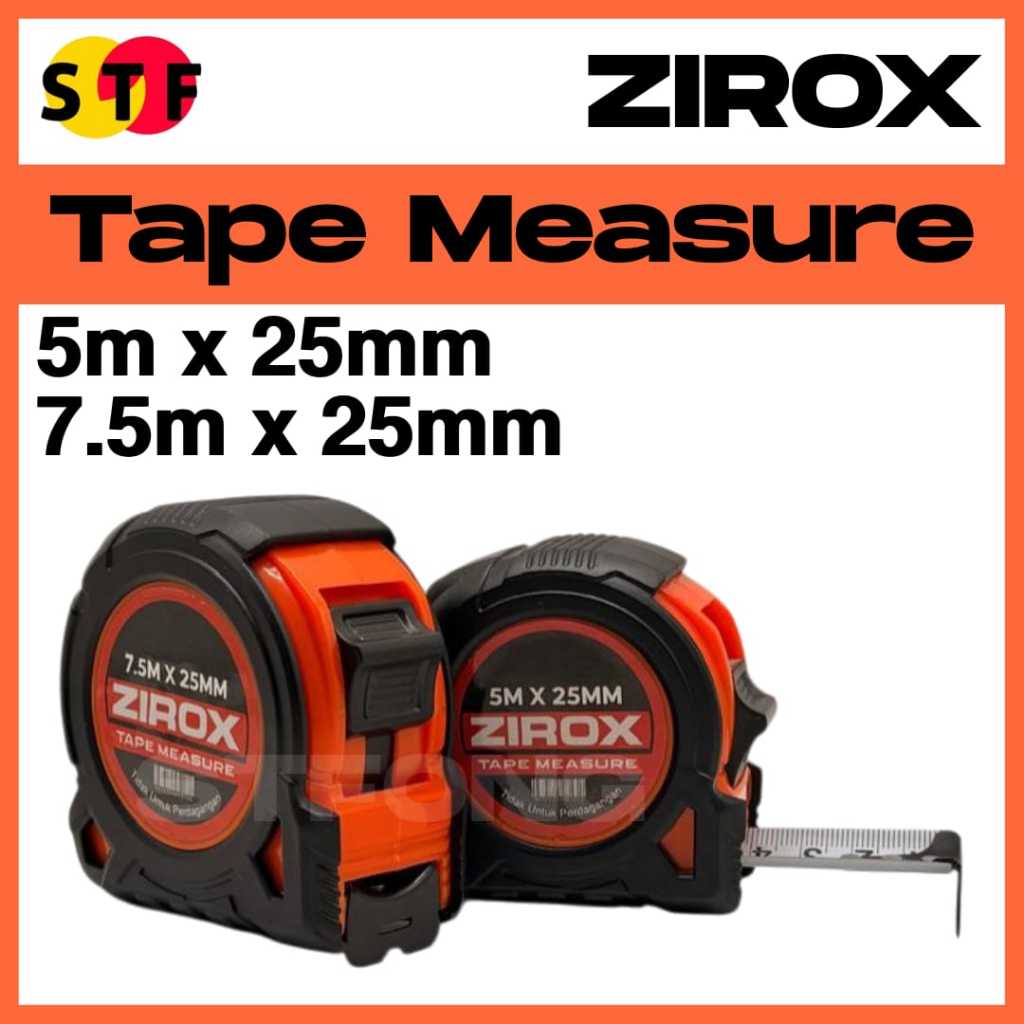 ZIROX MEASURING TAPE 7.5M x 25MM / 5M X 25MM / TALI TAPE