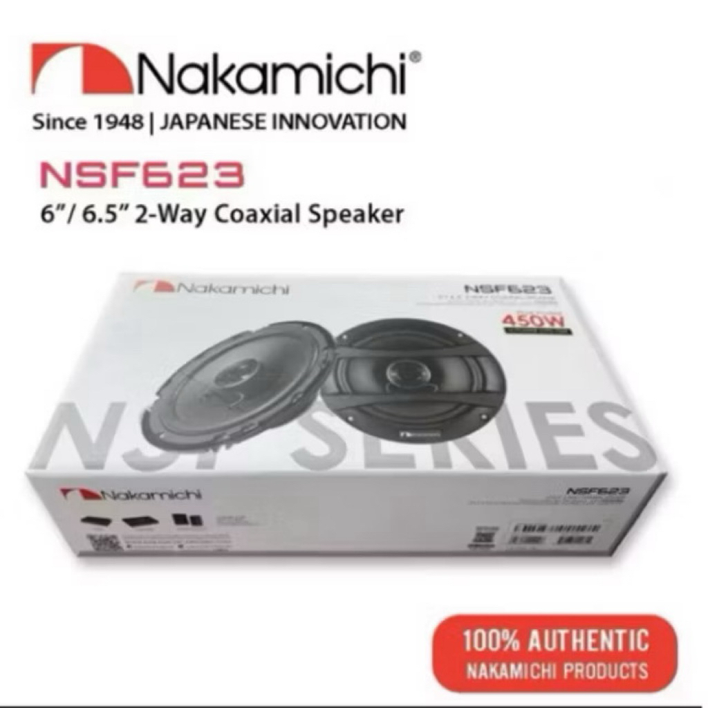 Nakamichi NSF623 450W N-Power 1pr 70W 2-WAY / NSF624 225W N-Power 35W 2-WAY6.5 (16.5 ซม.) ระบบลําโพง