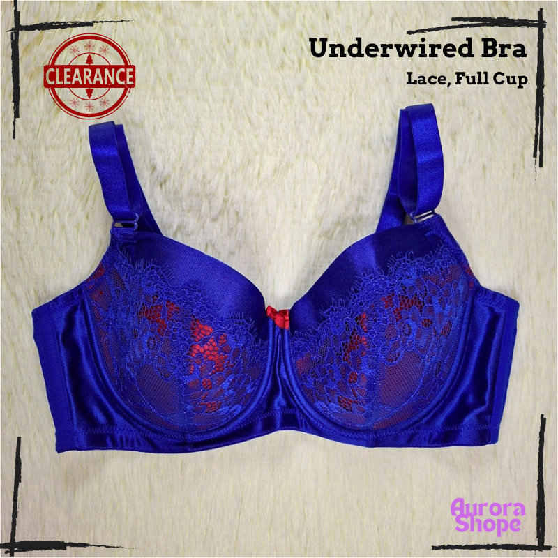 ! ! Yasmin Underwired Bra Lace Full Cup Berdawai 34B-38B Sodalite Blue